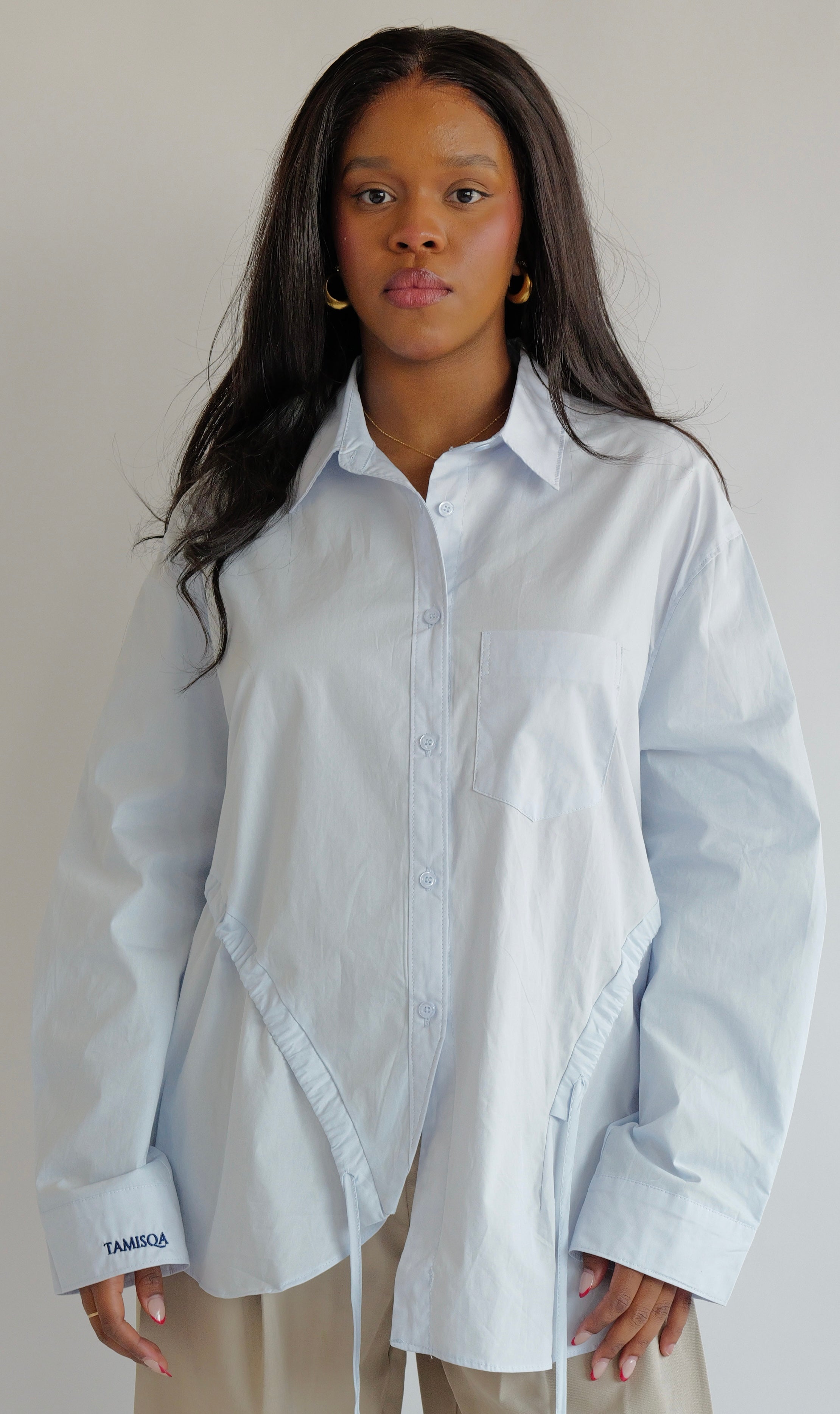 IZAR - Chemise à cordons ajustables Baby Blue