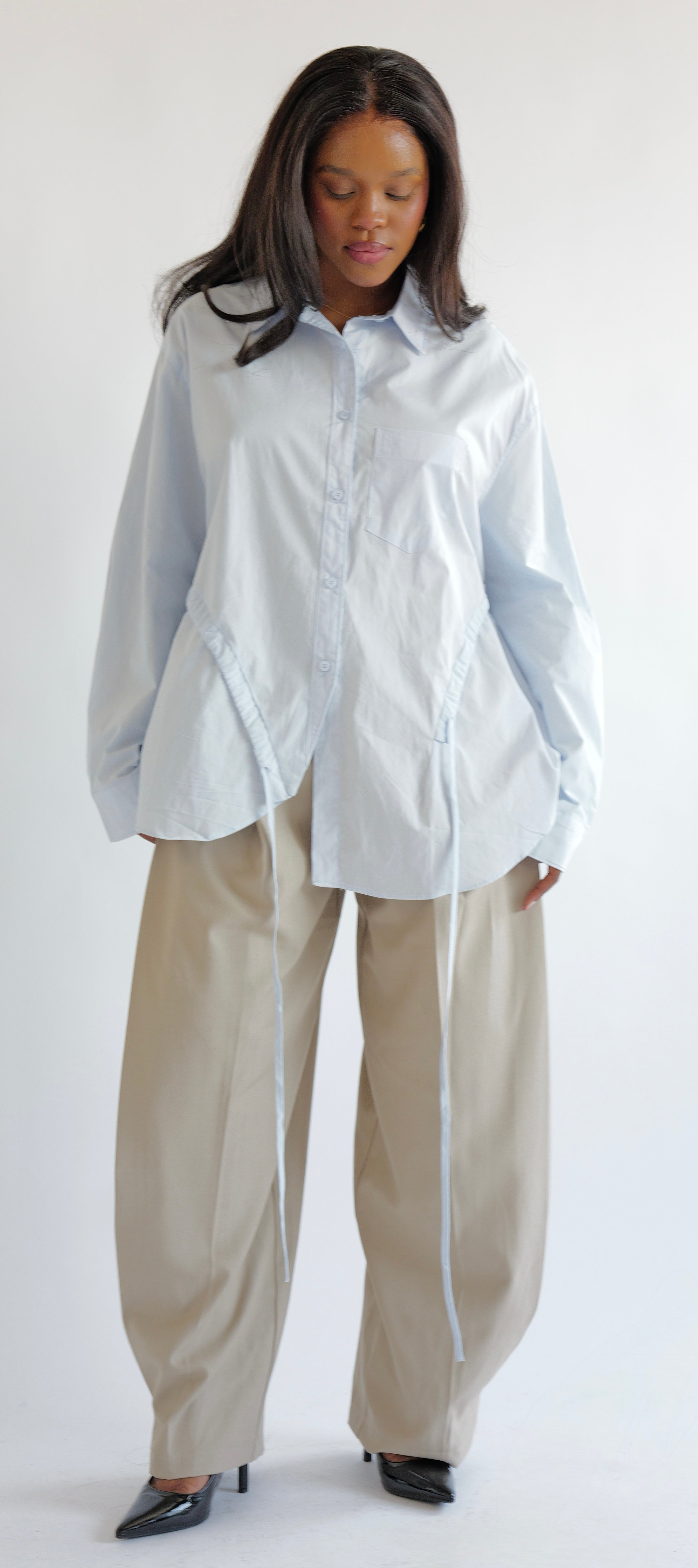 IZAR - Chemise à cordons ajustables Baby Blue
