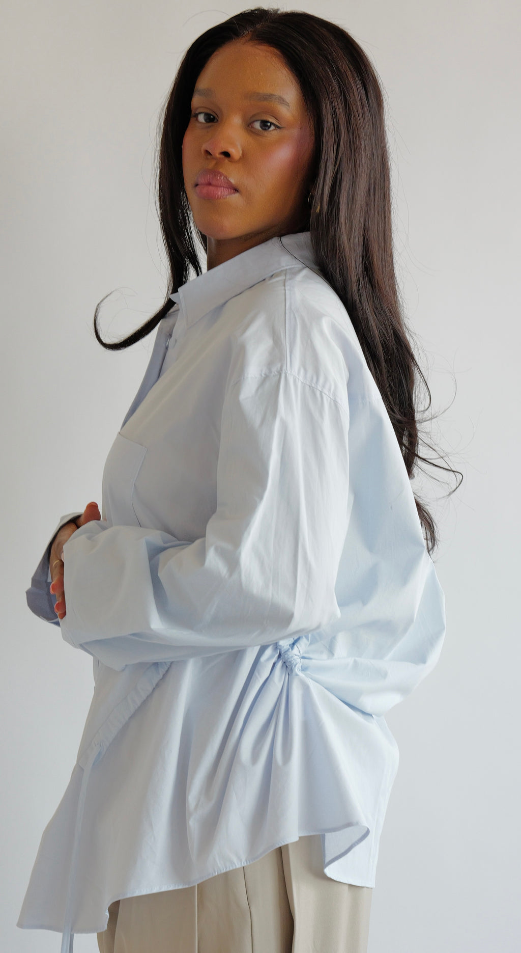 IZAR - Chemise à cordons ajustables Baby Blue