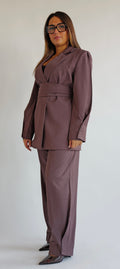 SIRA - Ensemble Tailoring Ceinture Prune