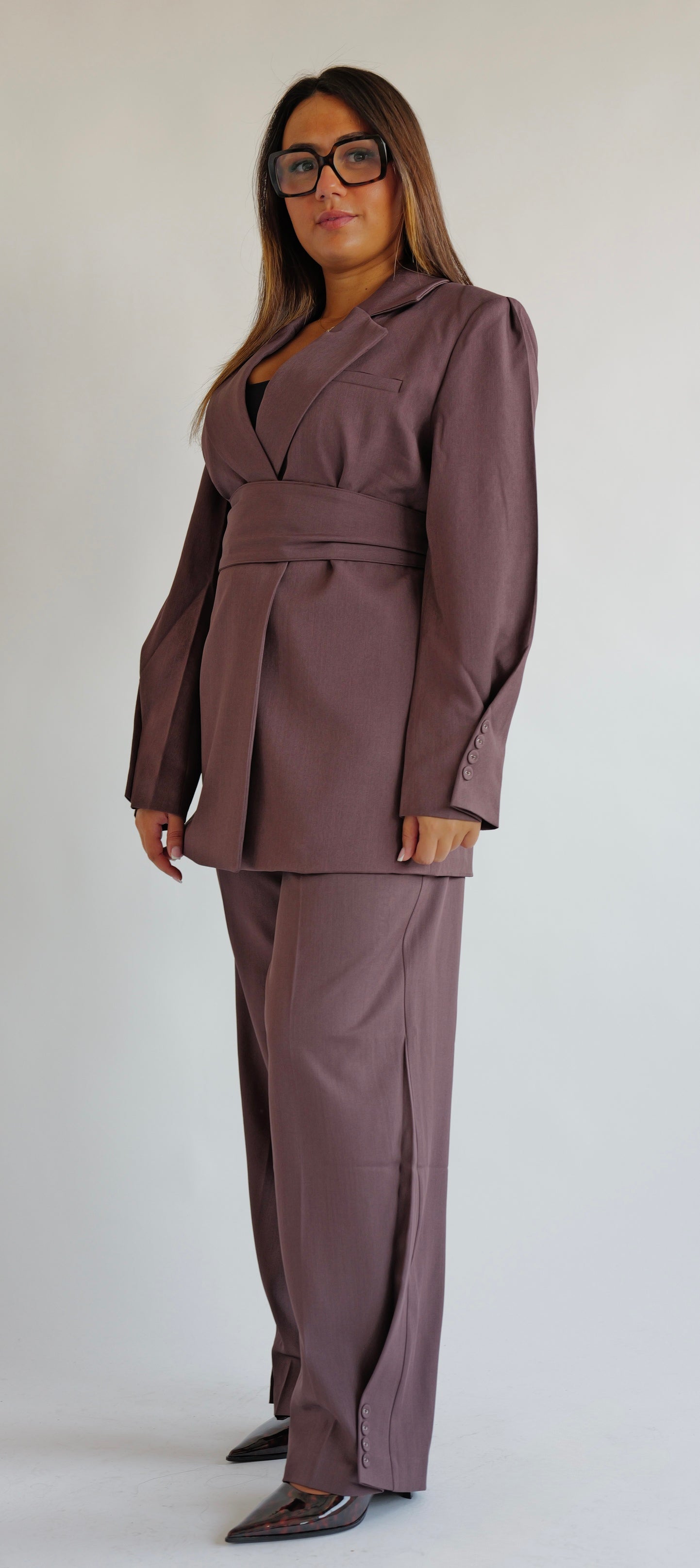 SIRA - Ensemble Tailoring Ceinture Prune