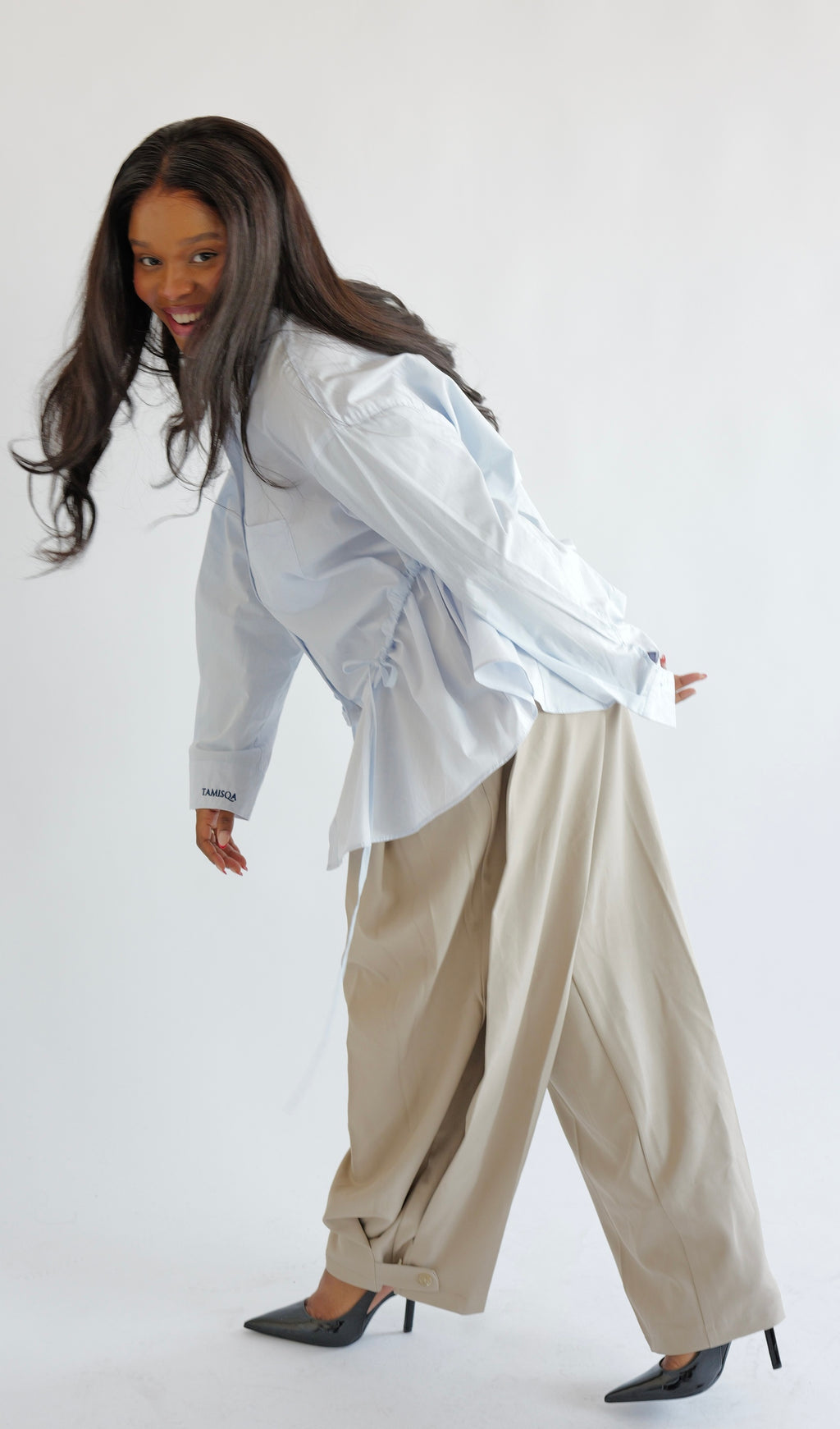 IZAR - Chemise à cordons ajustables Baby Blue