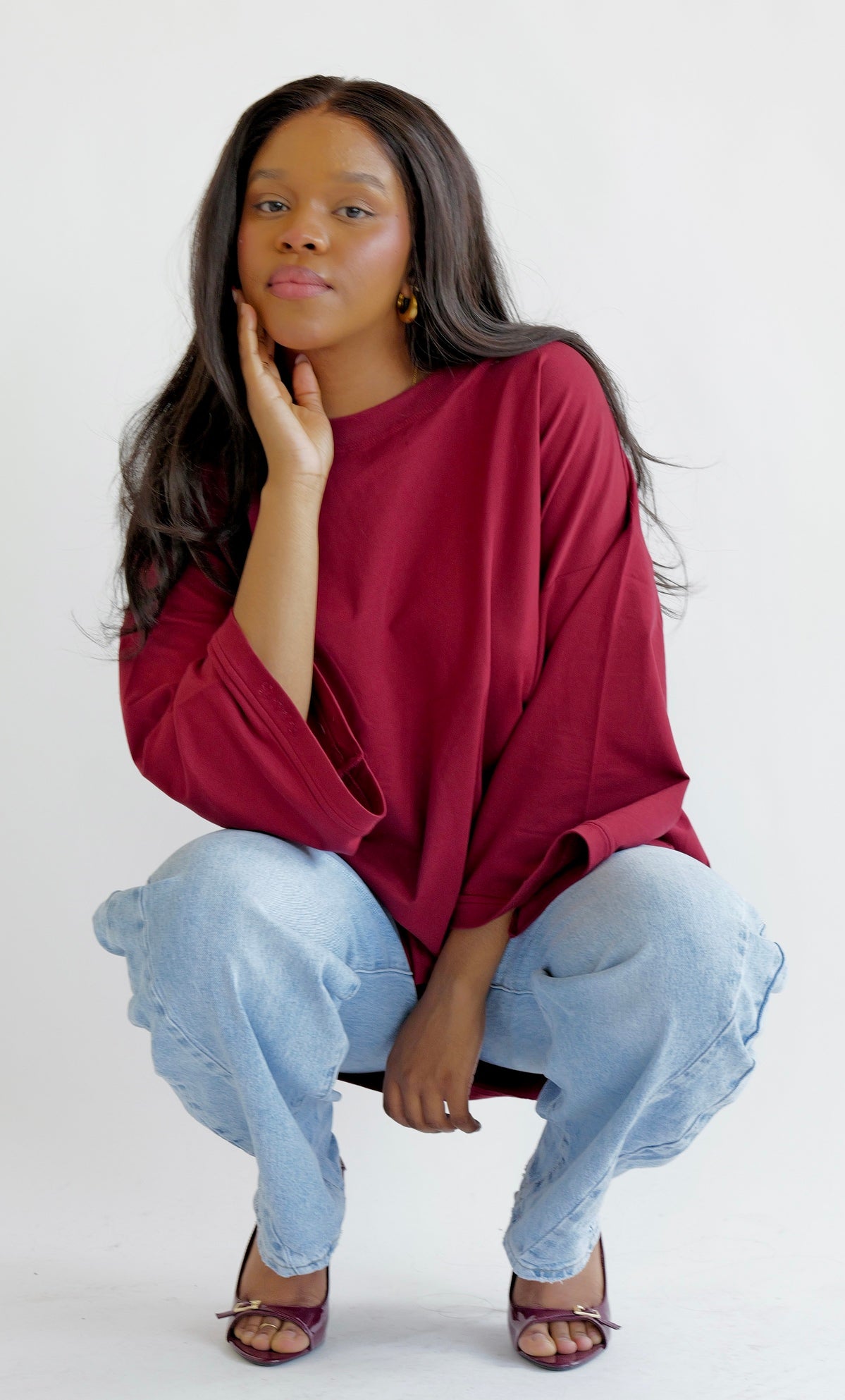 YARA - T-Shirt Oversize Manches 3/4